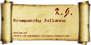 Krompaszky Julianna névjegykártya