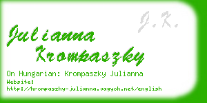 julianna krompaszky business card